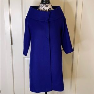 Oba Gorgeous Wool 3/4 Sleeve Wool Sheath Coat